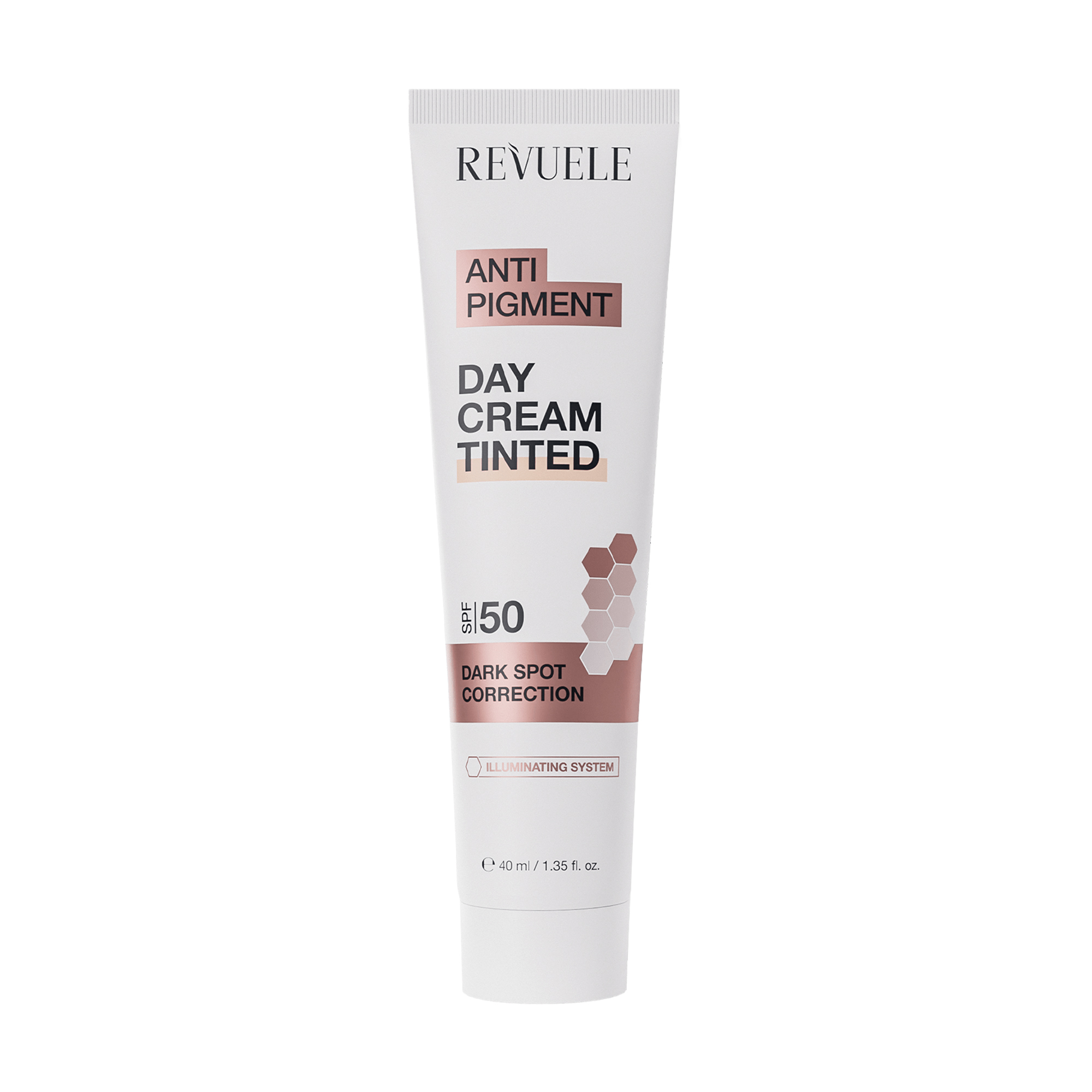 Уцінка! Денний тонувальний крем для обличчя Revuele Anti Pigment Day Cream Tinted, SPF 50, проти пігментації, 40 мл